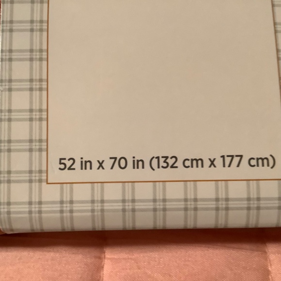 NWT 2 fabric tablecloths 52 x 70 inch.plaid & brown/ rust color - Picture 3 of 3